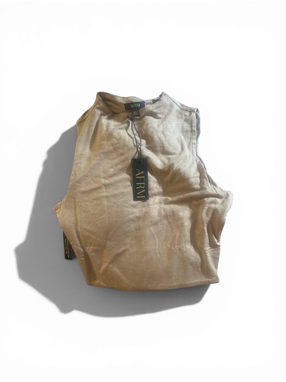 AFRM Sleeveless Knit Tank Top in Beige